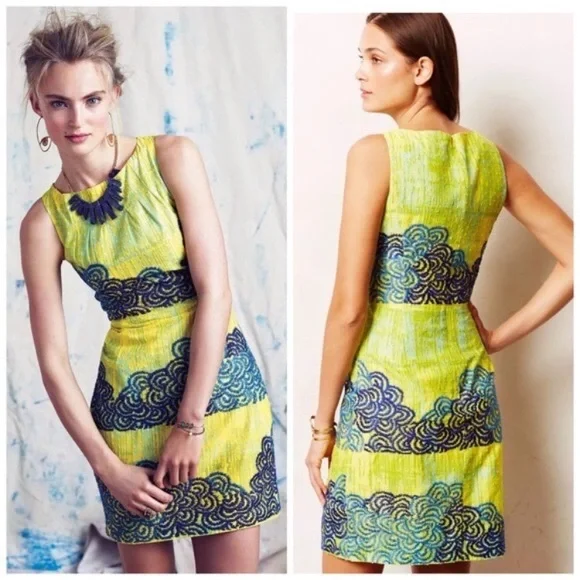 LOT Anthropologie Necklace & Sheath Dress set - Picture 2 of 5